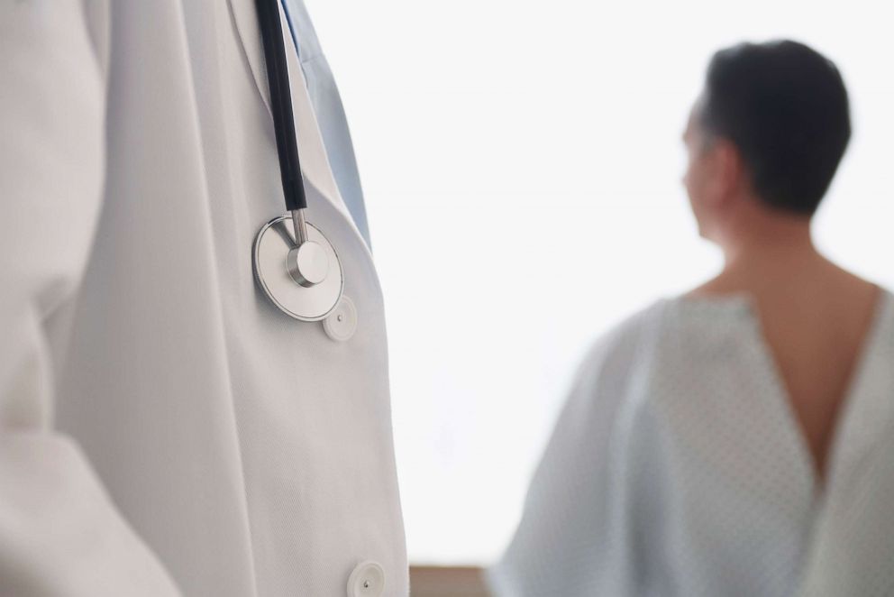 PHOTO: A doctor is pictured with a patient in a hospital in this undated stock photo.