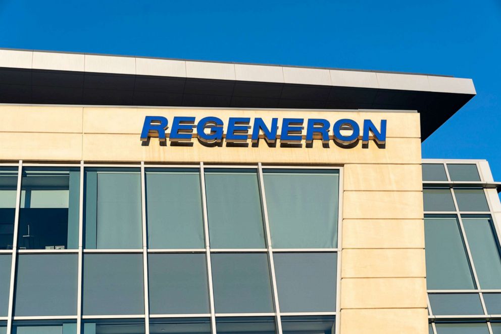 PHOTO: The Corporate and Research and Development Headquarters of Regeneron Pharmaceuticals stands on Old Saw Mill River Road in Tarrytown, N.Y., Oct.10, 2020.