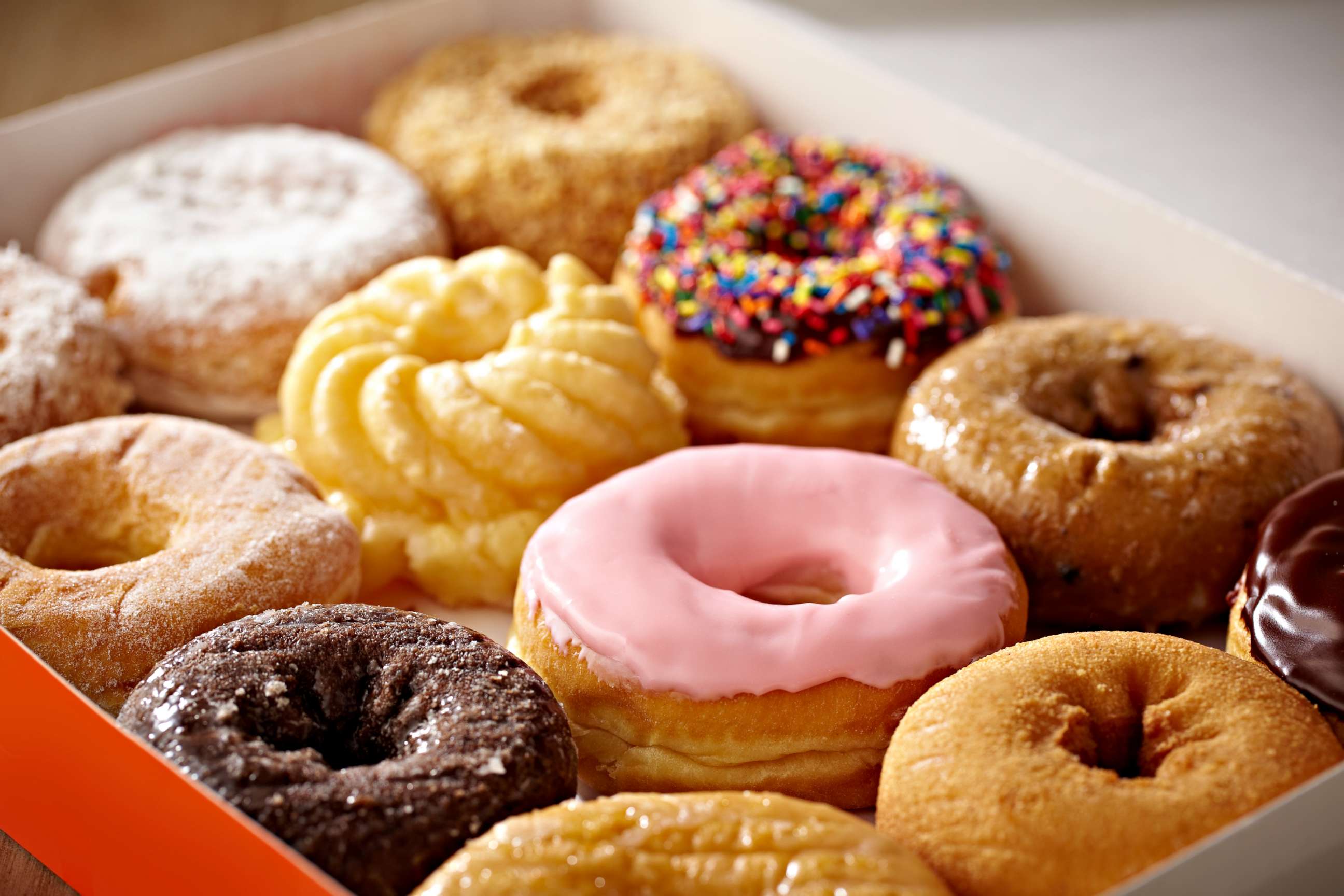 PHOTO: Box of donuts. 