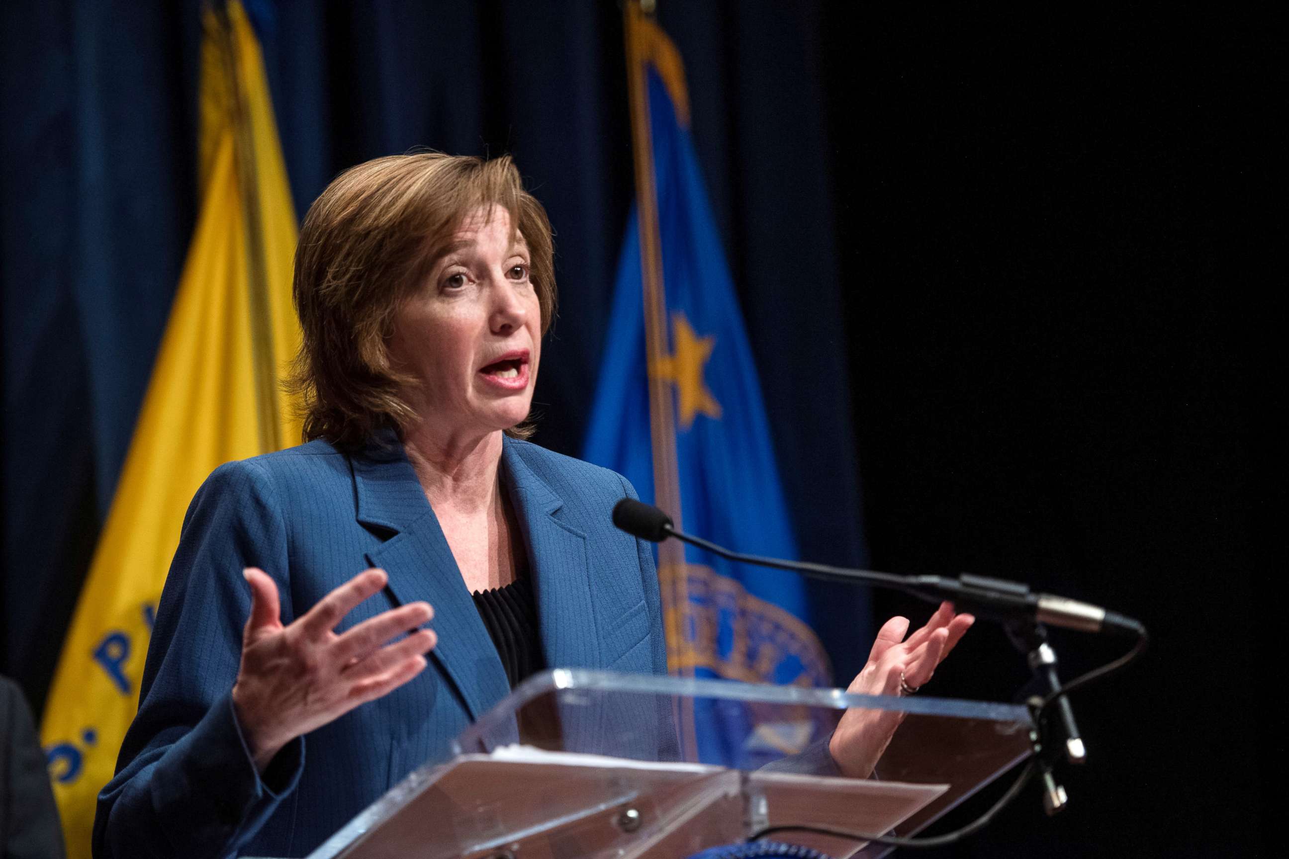 PHOTO: Director of the Center for the National Center for Immunization and Respiratory Diseases Dr. Nancy Messonnier speaks about the public health response to the outbreak of the coronavirus during a news conference in Washington, Jan. 28, 2020.