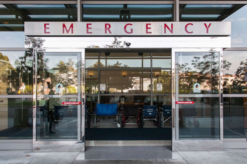 PHOTO: Sliding doors of a hospital emergency room are pictured in this undated stock photo.
