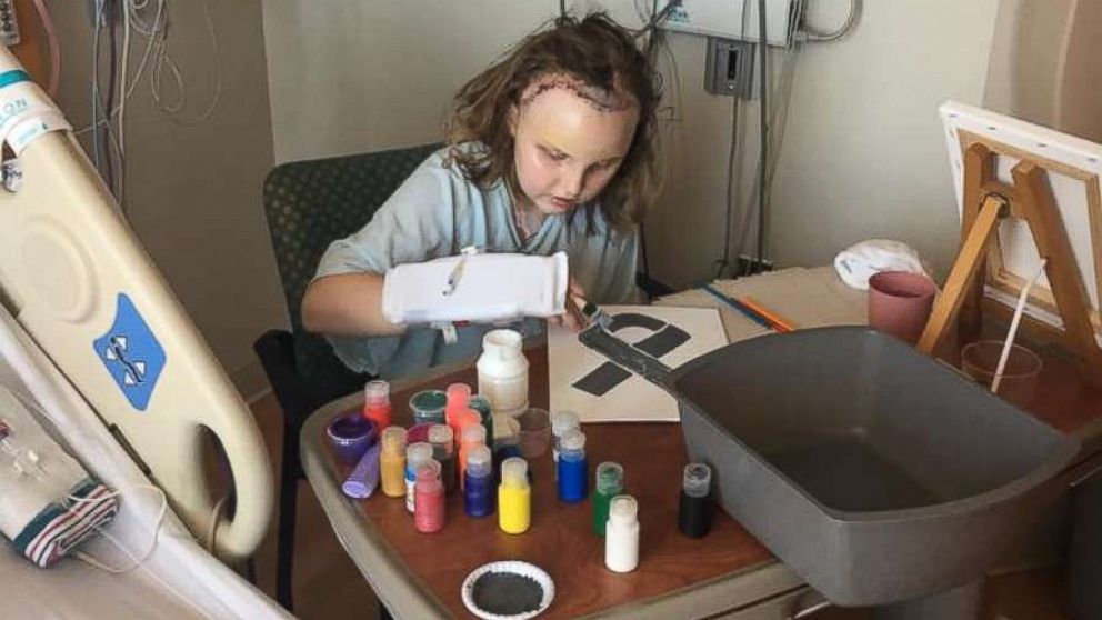 PHOTO: Emma Stumpf said that art helped her express herself as she battled a brain tumor. created Emma's Art Kits, which enables young patients who are unable to leave their beds to participate in art therapy. 