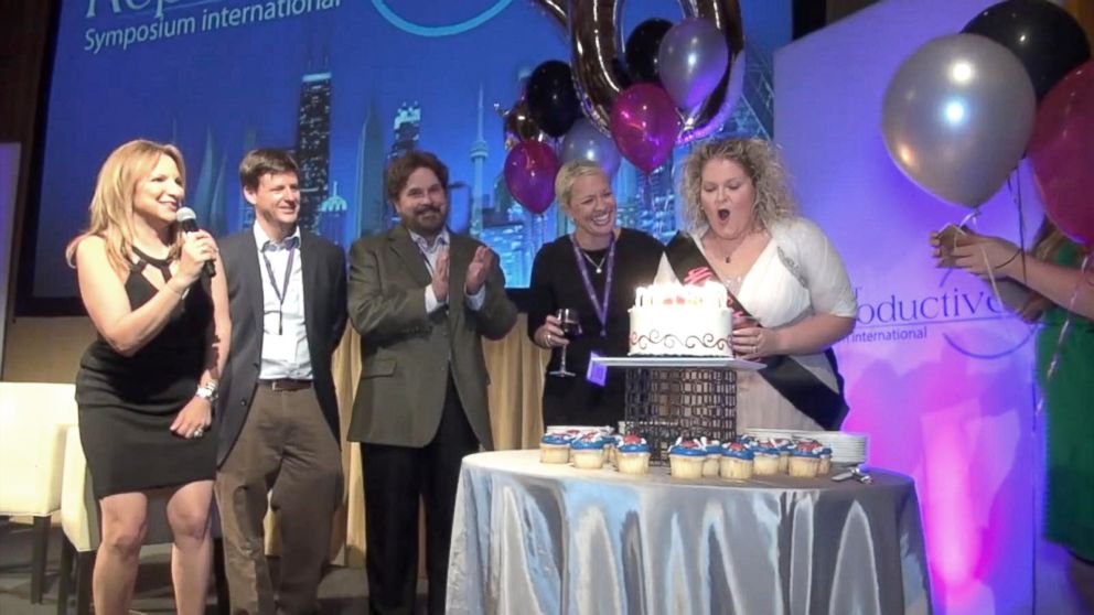 PHOTO: Louise Joy Brown celebrated her 40th birthday at the Midwest Reproductive Symposium International in Chicago in June.