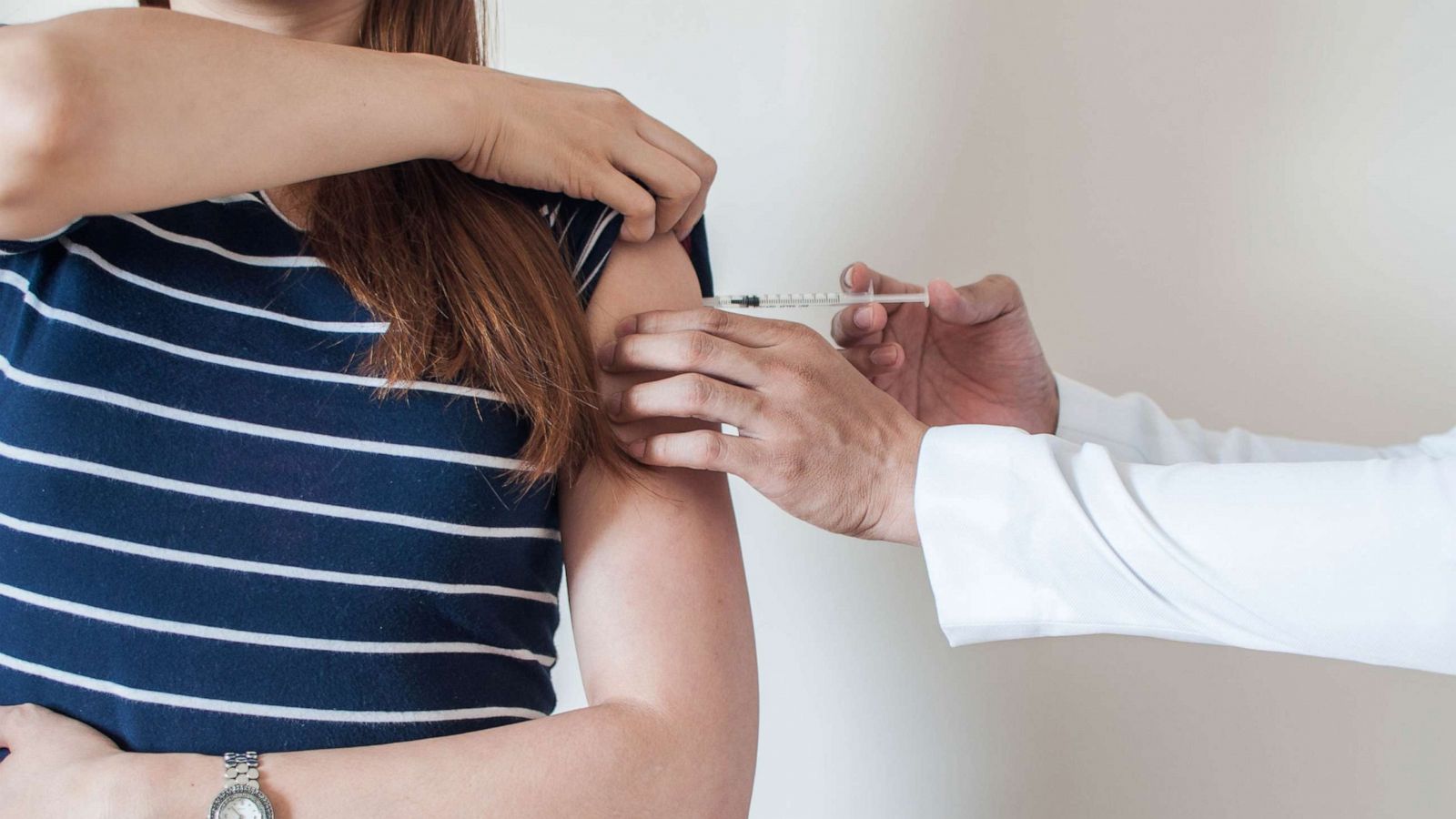 PHOTO: A woman is shown getting a vaccine.