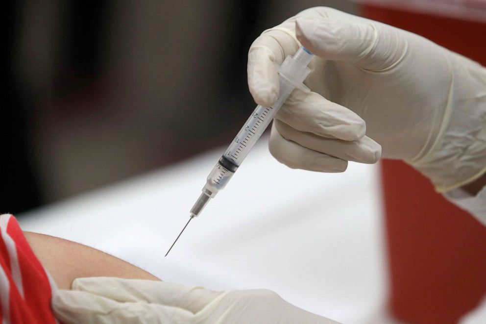 PHOTO: In this Thursday, Jan. 23, 2020 file photo, a patient receives an influenza vaccine in Mesquite, Texas.