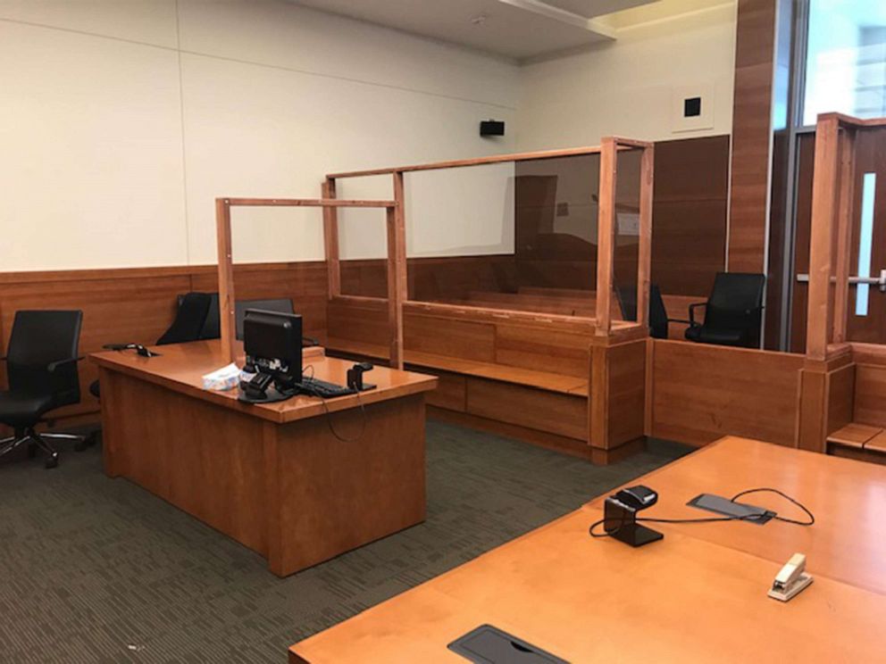 PHOTO: Glass partitions are seen in the Franklin County Court of Common Pleas in Columbus, Ohio, in this undated handout photo.