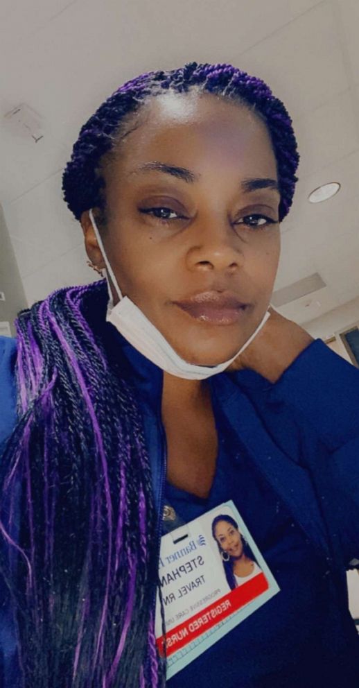 PHOTO: Stephanie Frater, a traveling nurse from Orlando, Florida, treated COVID-19 patients in New York City this spring. She's since been redeployed to Arizona.