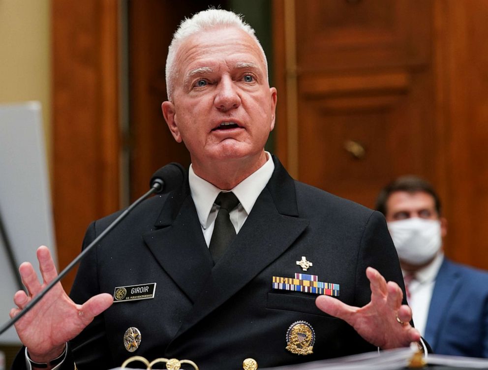 PHOTO: U.S. Assistant Secretary for Health and Human Services (HHS) Admiral Brett P. Giroir testifies at a House Select Subcommittee on July 2, 2020