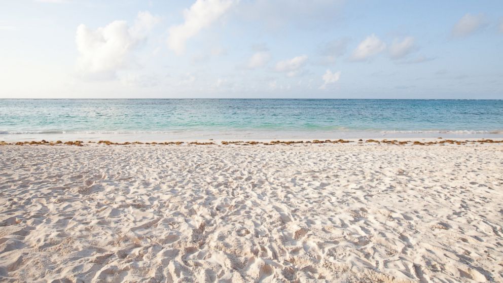 An undated file photo of an empty beach.