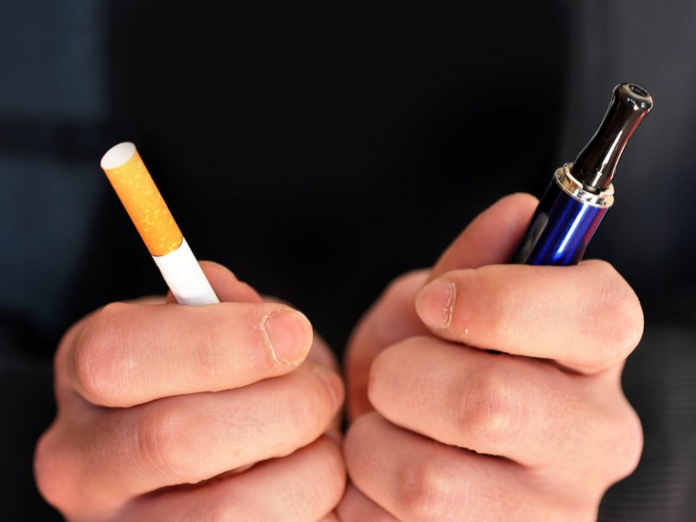 PHOTO: Studies have not shown that exchanging cigarettes for e-cigarettes is an effective way to quit smoking.