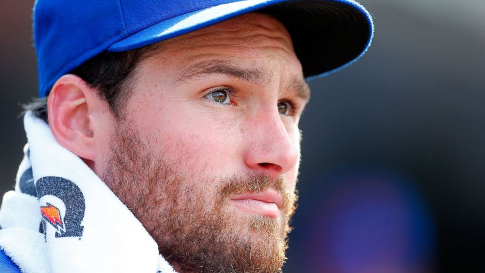 PHOTO: Daniel Murphy of the New York Mets looks on against the Philadelphia Phillies at Citi Field on Aug. 31, 2014 in the Queens borough of New York City.