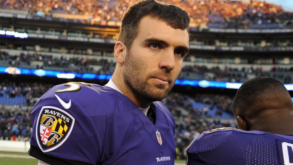 PHOTO: Quarterback Joe Flacco of the Baltimore Ravens looks on after losing to the San Diego Chargers at M&T Bank Stadium on Nov. 30, 2014 in Baltimore, Md.