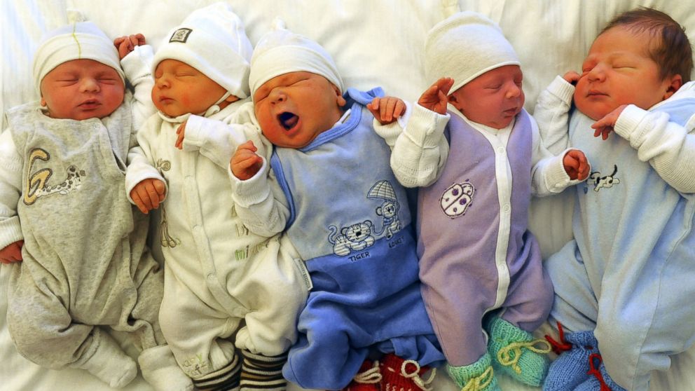 Newborn babies are pictured in a university hospital. File photo. 