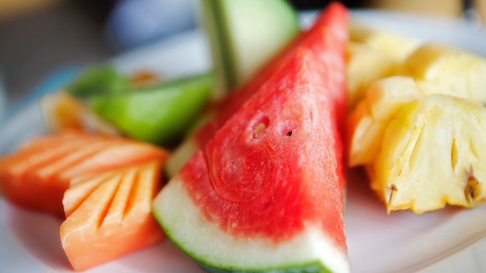 Papaya, watermelon and pineapple are fruits are good sources for vitamin C.