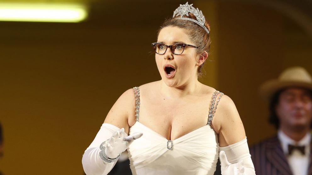 Tara Erraught as Angelina performs during the dress rehearsal of the Rossini opera "La Cenerentola" in this Jan. 22, 2013 file photo taken at the state opera in Vienna. 
