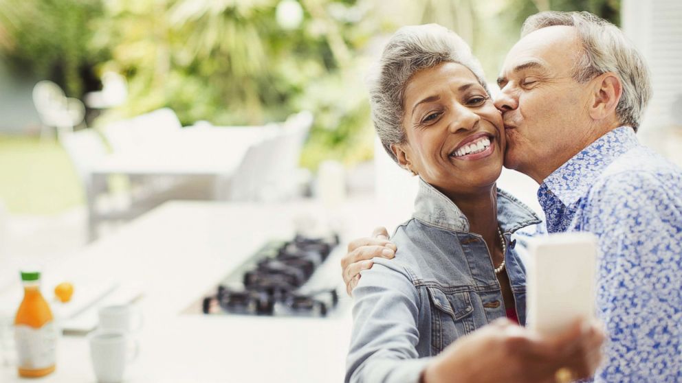 PHOTO: In this undated stock image, shows a happy older couple, depicting that marriage may lead to a different level of social engagement and interpersonal interaction.