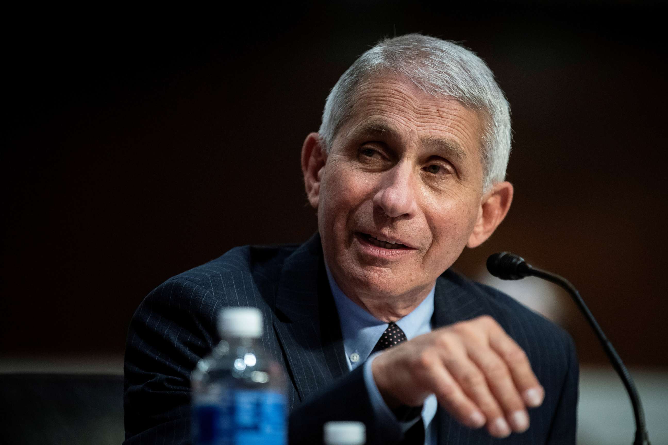 PHOTO: Anthony Fauci, director of the National Institute of Allergy and Infectious Diseases, speaks during a Senate Health, Education, Labor and Pensions Committee hearing in Washington, D.C., U.S. June 30, 2020. 