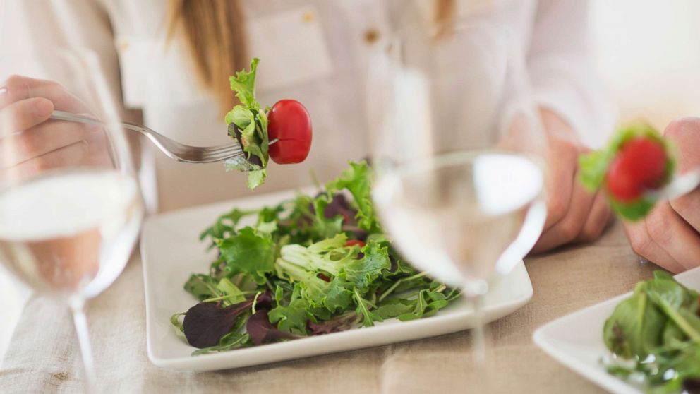 PHOTO: A woman eats salad in an undated stock photo. 