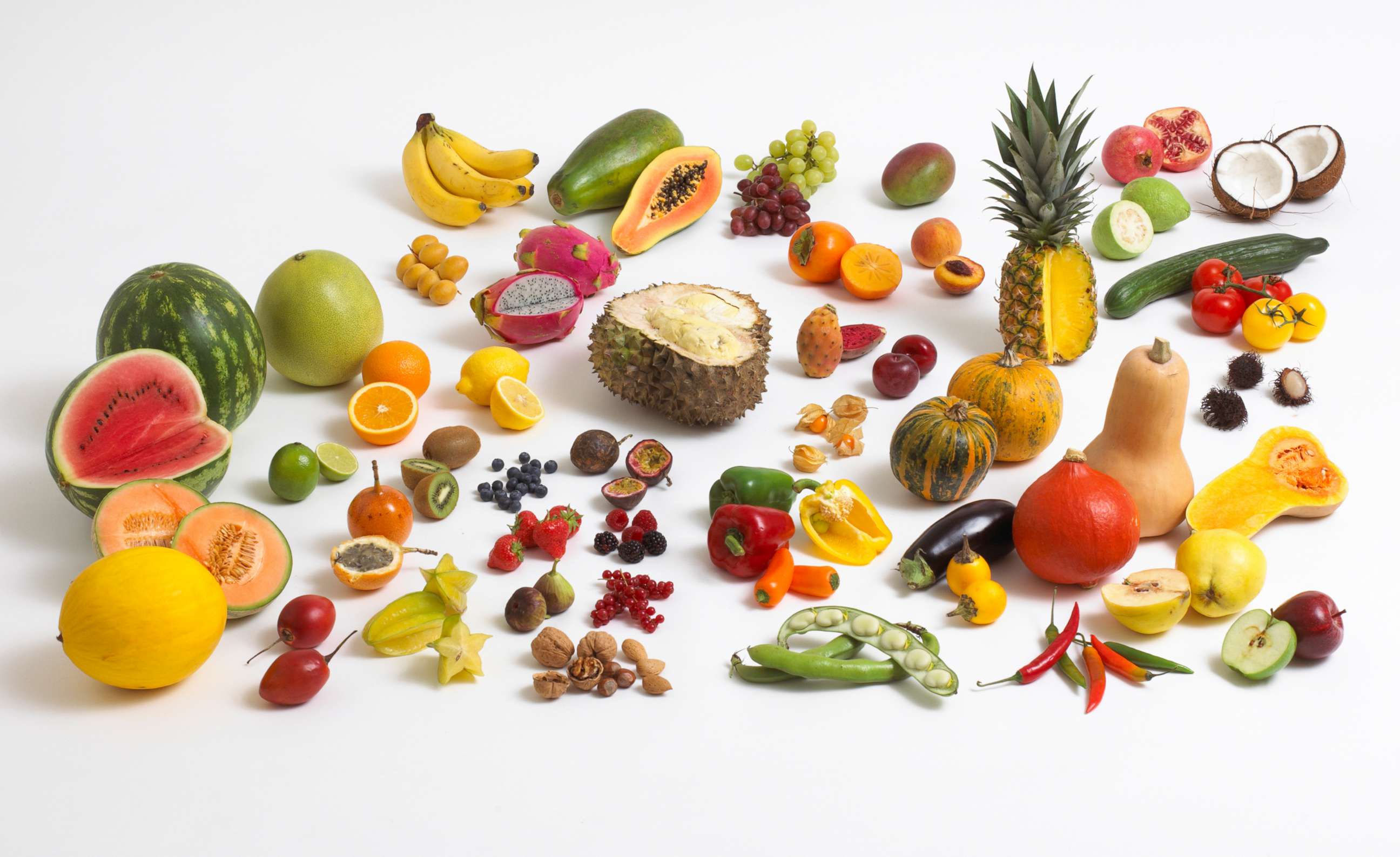 PHOTO: Fruits, vegetables and nuts are pictured in an undated stock photo.