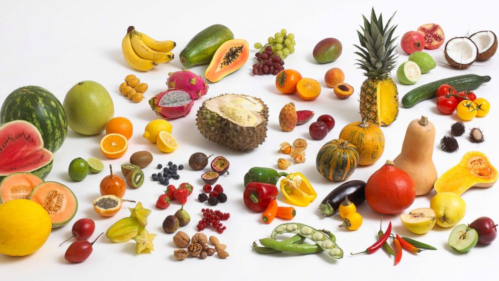 PHOTO: Fruits, vegetables and nuts are pictured in an undated stock photo.