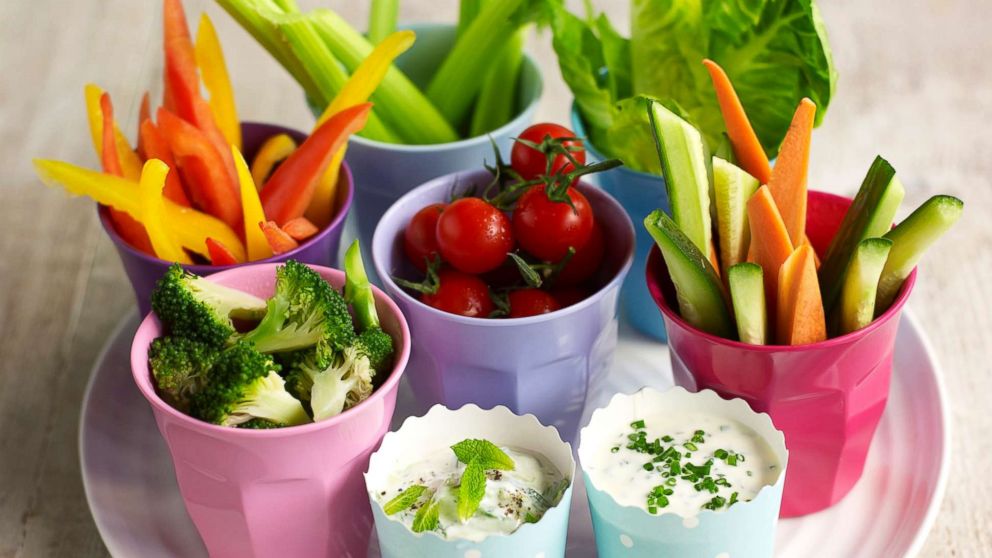 PHOTO: A plate of crudites and dips appear in this undated stock photo.