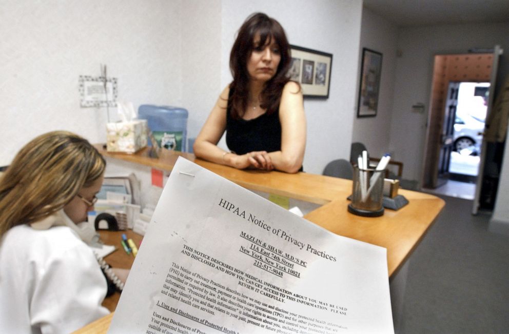 PHOTO: A HIPAA privacy notice is made available at a doctor's office in New York, May 2, 2003.