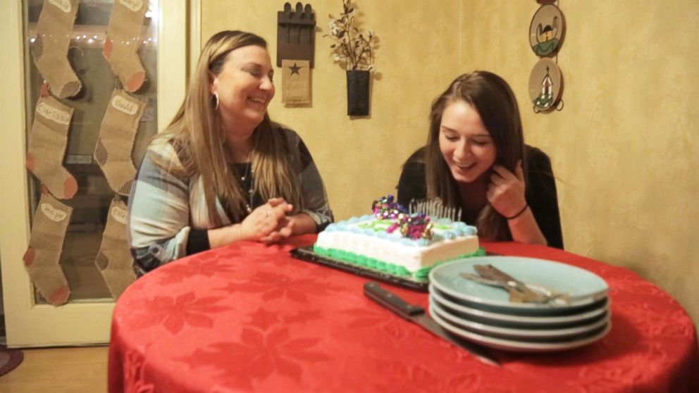 PHOTO: Hope Steele celebrates her 21st birthday with her mom Cheryl Festerman, a nurse who was working in the emergency room the night Steele overdosed on heroin, on Dec. 11, 2017, in Martinsburg, W.Va.