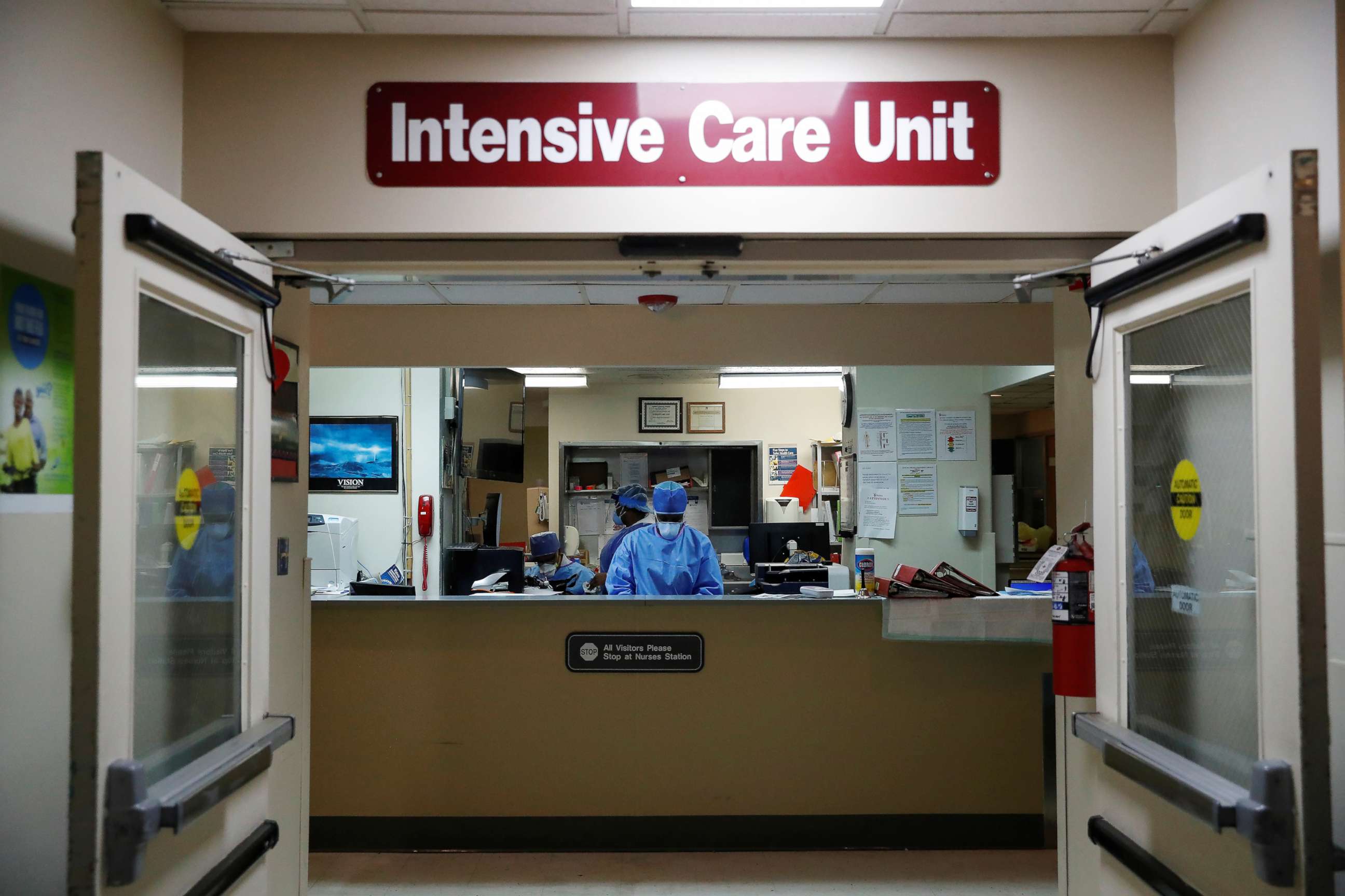 PHOTO: A registered nurse stands inside the intensive care unit of Roseland Community Hospital, as the coronavirus disease (COVID-19) continues to spread, in Chicago, April 22, 2020.