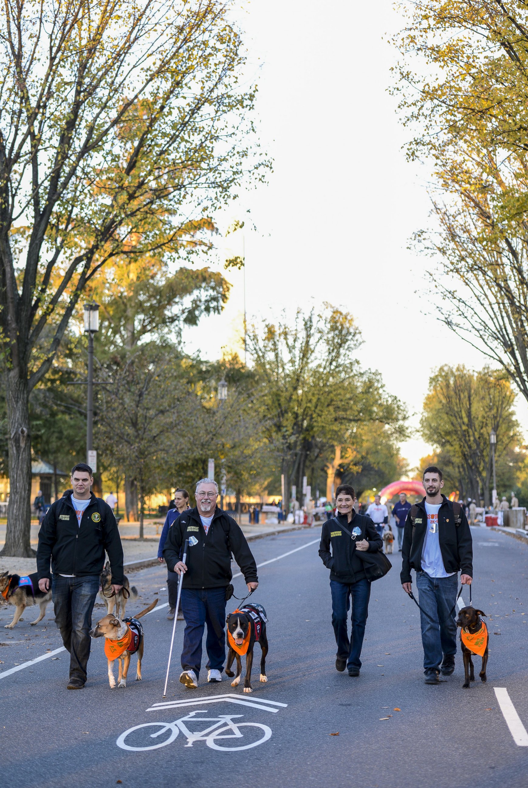 PHOTO: A&E's "Dogs Of War" 2K-9 Race honoring veterans and celebrating their canine companions, Oct. 26, 2014 in Washington. 