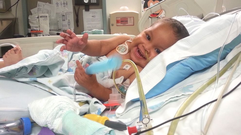 Adonis Ortiz smiles after multiple organ transplant surgery at Jackson Memorial Hospital in Miami.