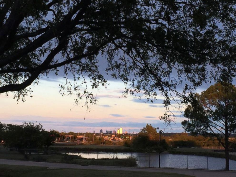 PHOTO: The Dallas Animal Services posted this photo to Facebook on Oct. 13, 2014 with the caption, "Sun setting on a long day. Beautiful sunset from Bentleys temporary home. #ebola #TogetherWeDoItBetter"