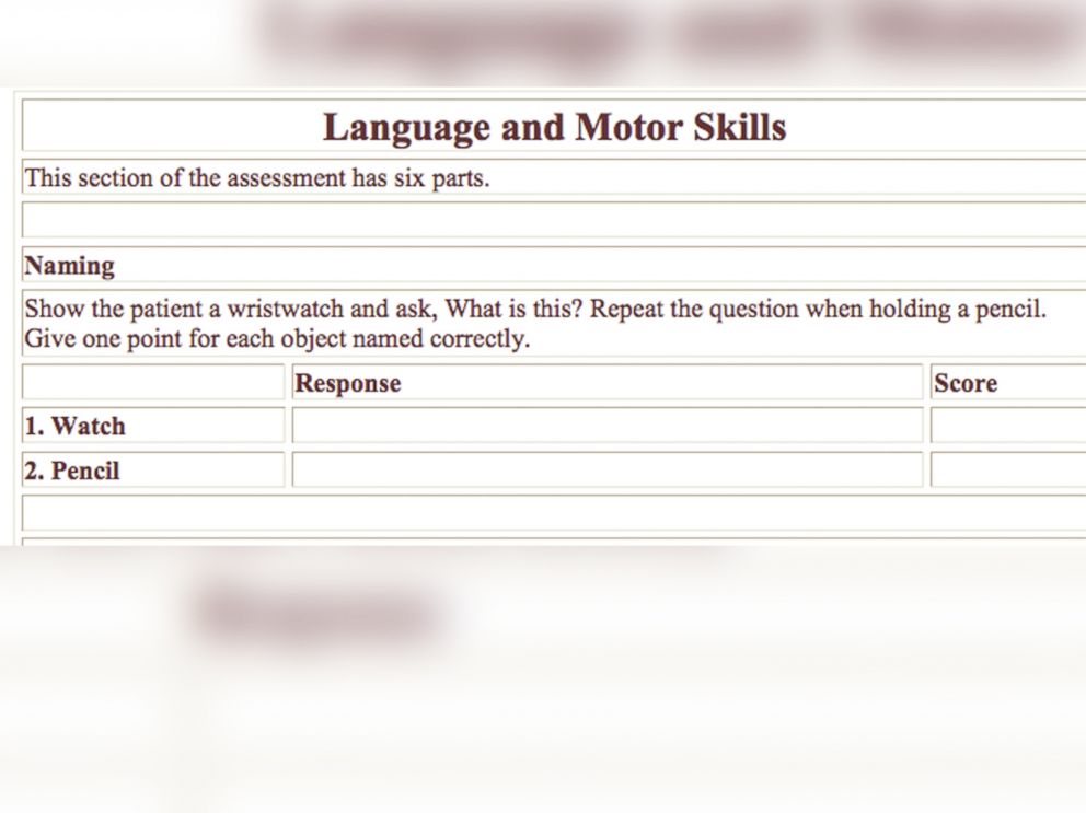 PHOTO: Mental exams such as this one can be used to help determine a patients mental capacity.