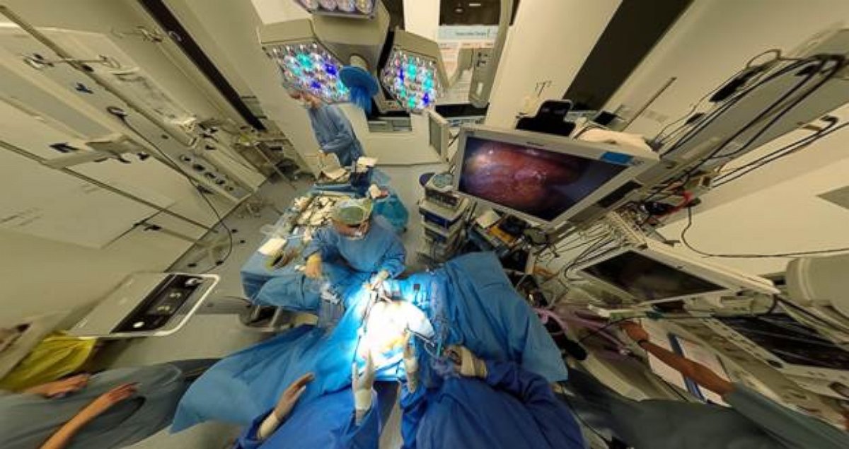 PHOTO: An undated handout image shows a 360 view of Dr. Shafi Ahmed’s operating room. 