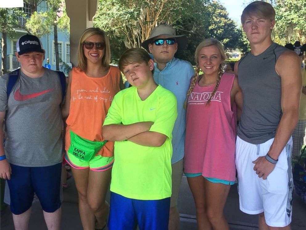 PHOTO:Pat Hardison poses with his children at Disney World in June 2016.