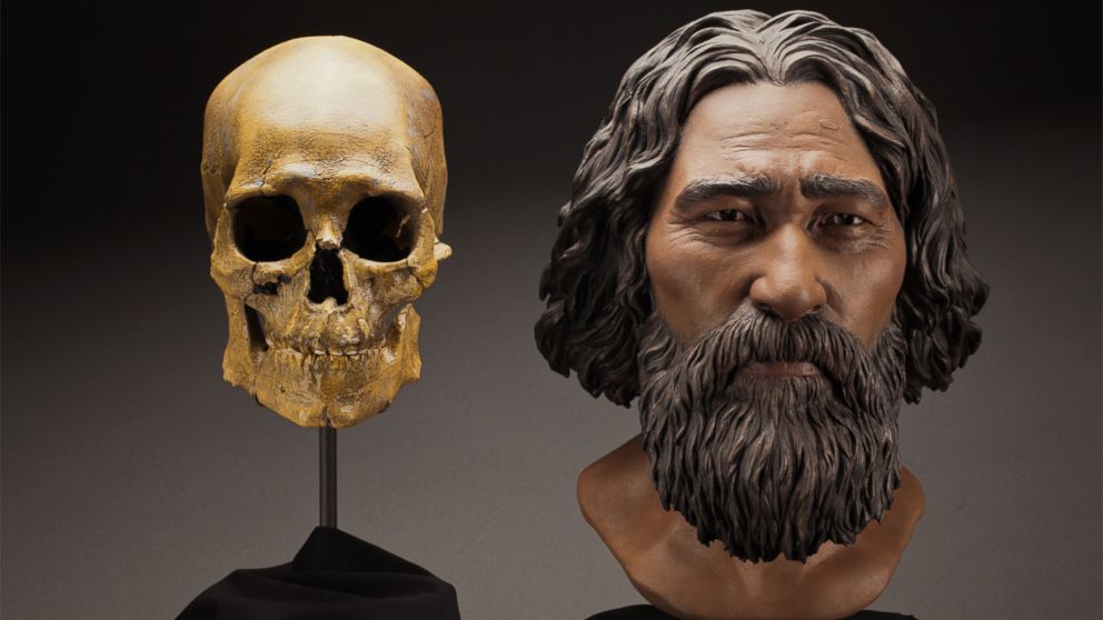 PHOTO: An undated photo shows the facial reconstruction of the Kennewick Man that was sculpted by StudioEIS based on the morphological features of the skull found in Washington state in 1996.