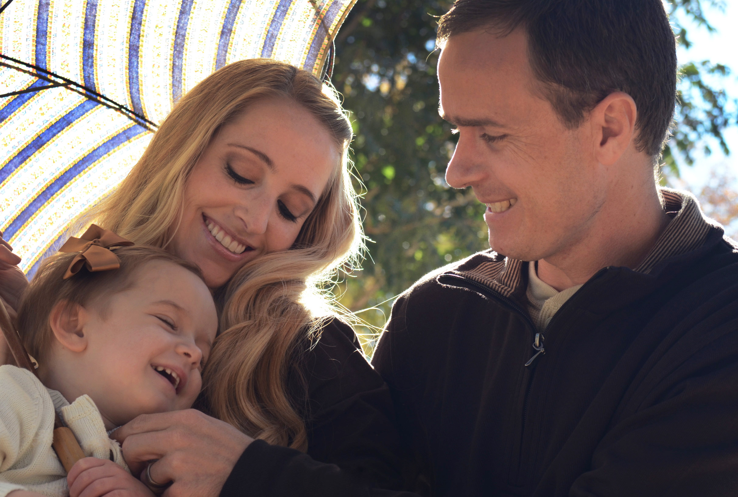 PHOTO: Stacey and AJ Wiemer with their daughter Madelyn, who received a bone marrow transplant for MDS.
