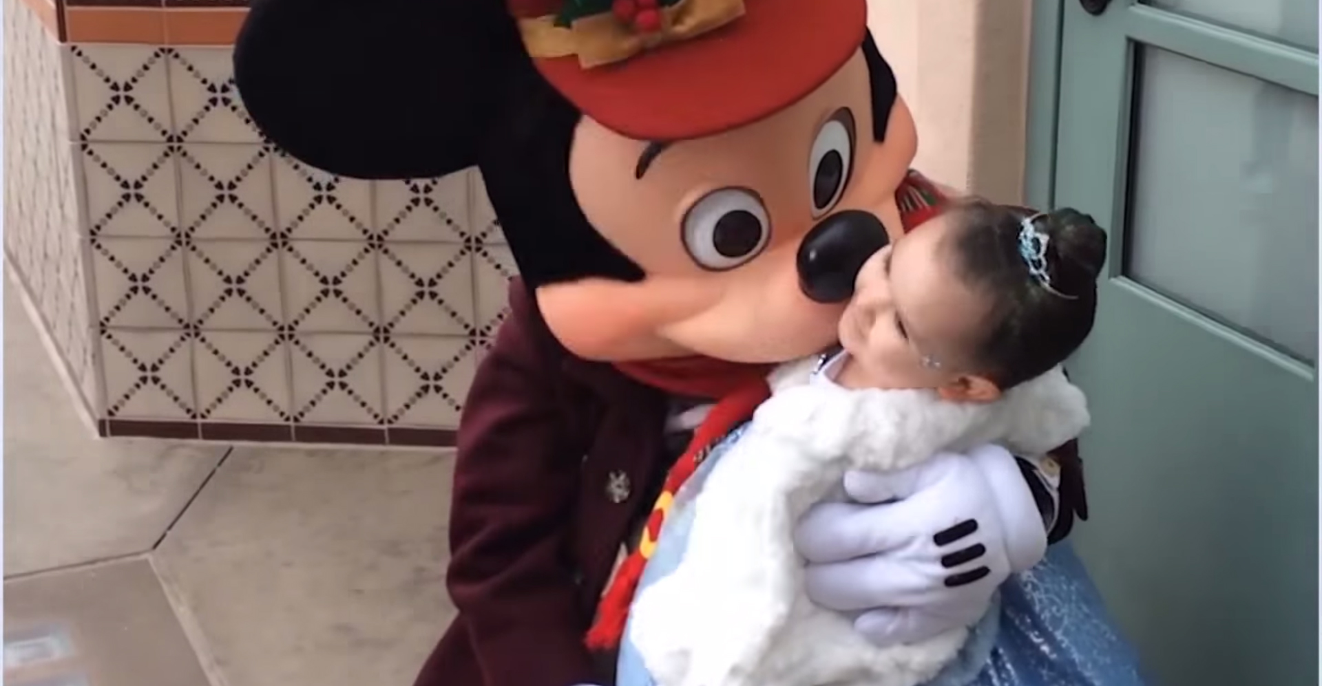PHOTO: An image form Make-A-Wish America's video "Juni, you're going to Disneyland" on YouTube.
