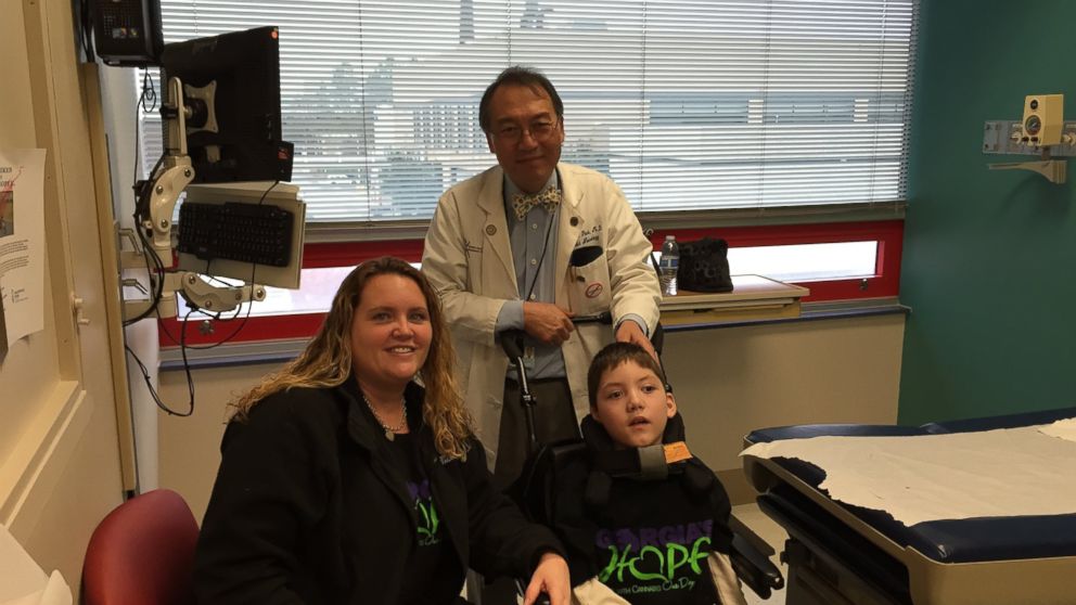PHOTO: Valarie Weaver, Preston Weaver and Dr. Yong Park are pictured. 