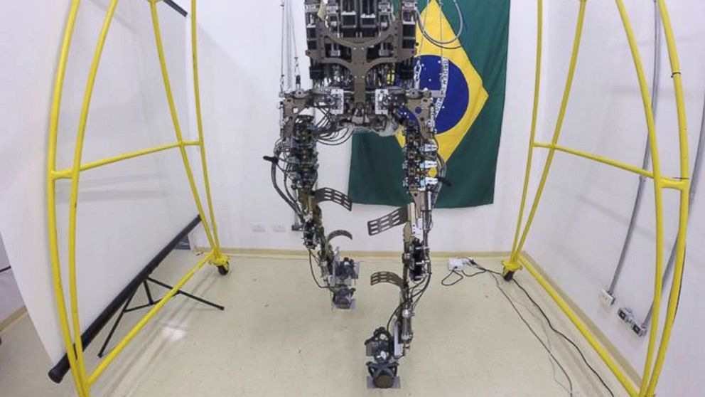 PHOTO: Researchers have less than two months before they debut the mind-controlled robotic suit at the world cup. 