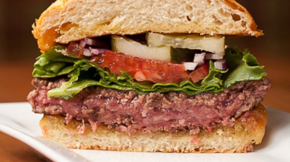 medium rare hamburger