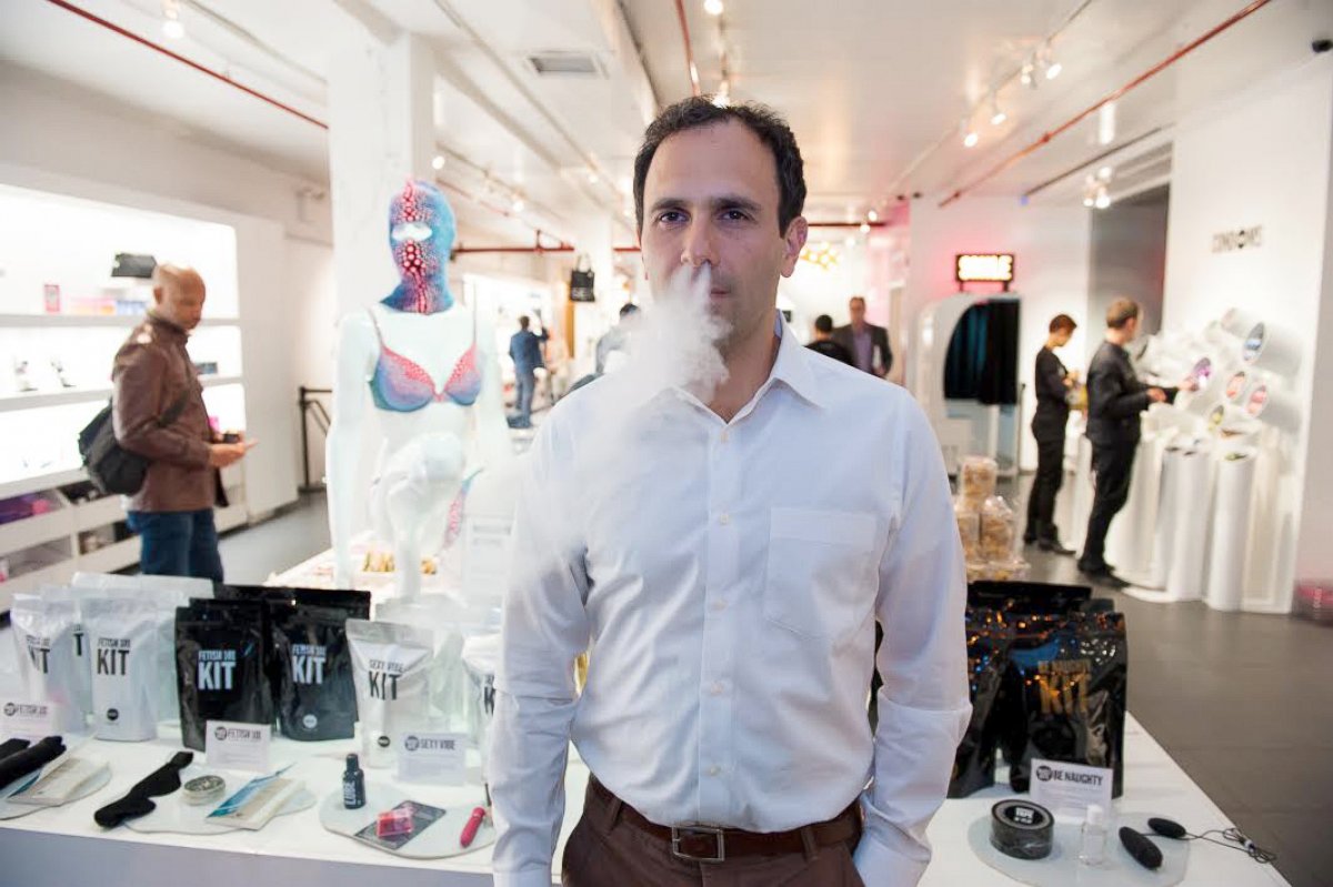 PHOTO: Daniel Gluck, Owner of the Museum of Sex and co-sponsor of the Vape In protest event, April 28, 2014.