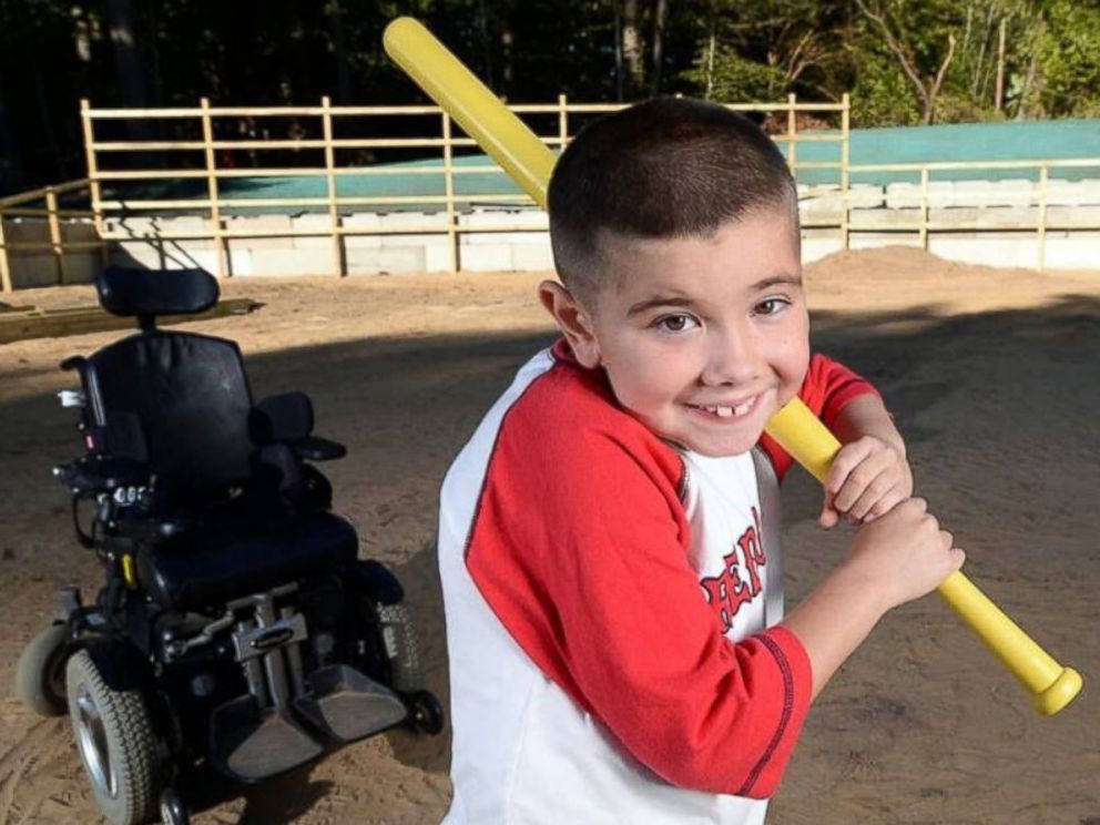 PHOTO: Thomas Hastings, 10, of Windsor, Connecticut, saw his dream come true of turning his backyard into Fenway Park.