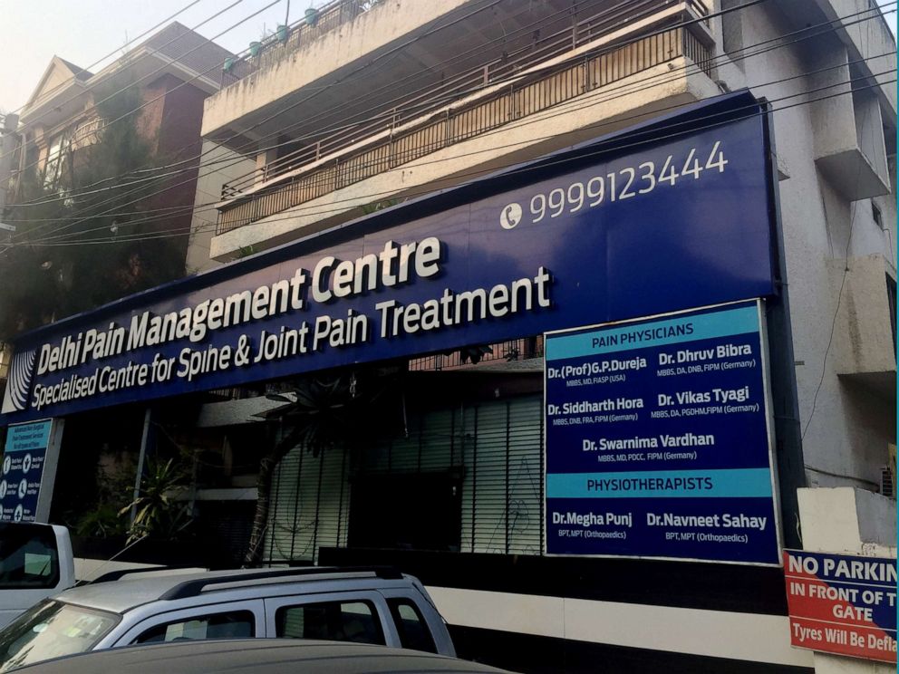 PHOTO: Storefront for-profit pain clinics like Delhi Pain Management Centre are opening by the score across Mumbai and other cities in India. After decades of restrictive narcotics laws, India is a country ready to salve its pain.