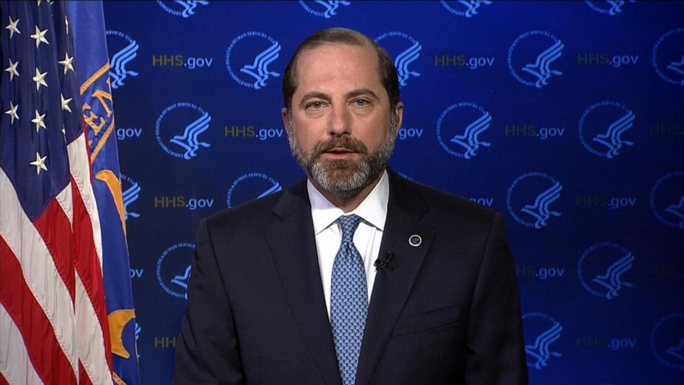 PHOTO: U.S. Secretary of Health and Human Services Alex Azar appears on "Good Morning America, March 11, 2020.