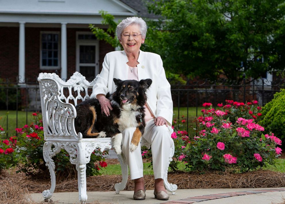 PHOTO: This photo provided by the Office of Alabama Gov. Kay Ivey, shows Ivey and her dog Missy in a photo released on Jan. 29, 2020. 