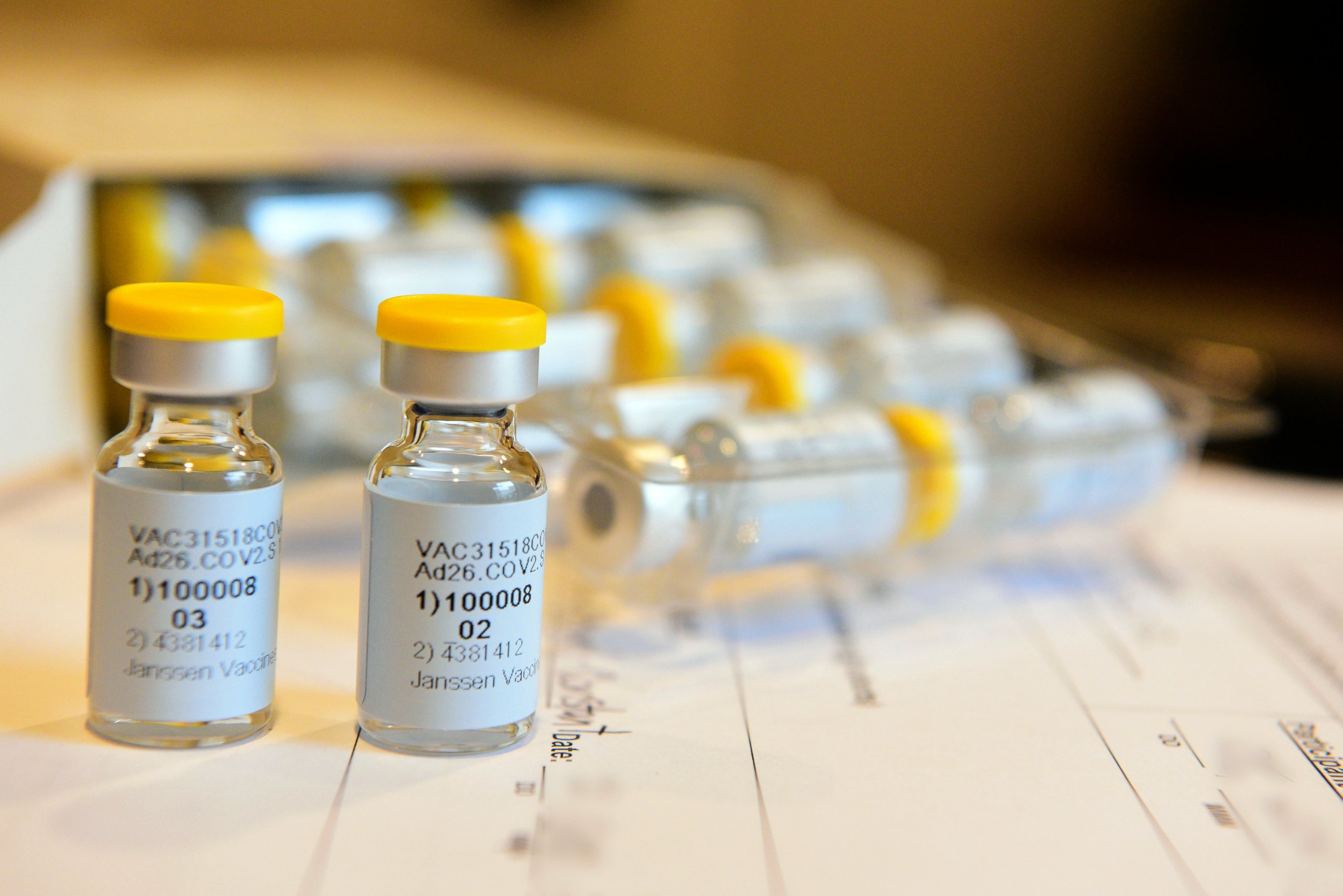 PHOTO: This September 2020 photo provided by Johnson & Johnson shows a single-dose COVID-19 vaccine being developed by the company.