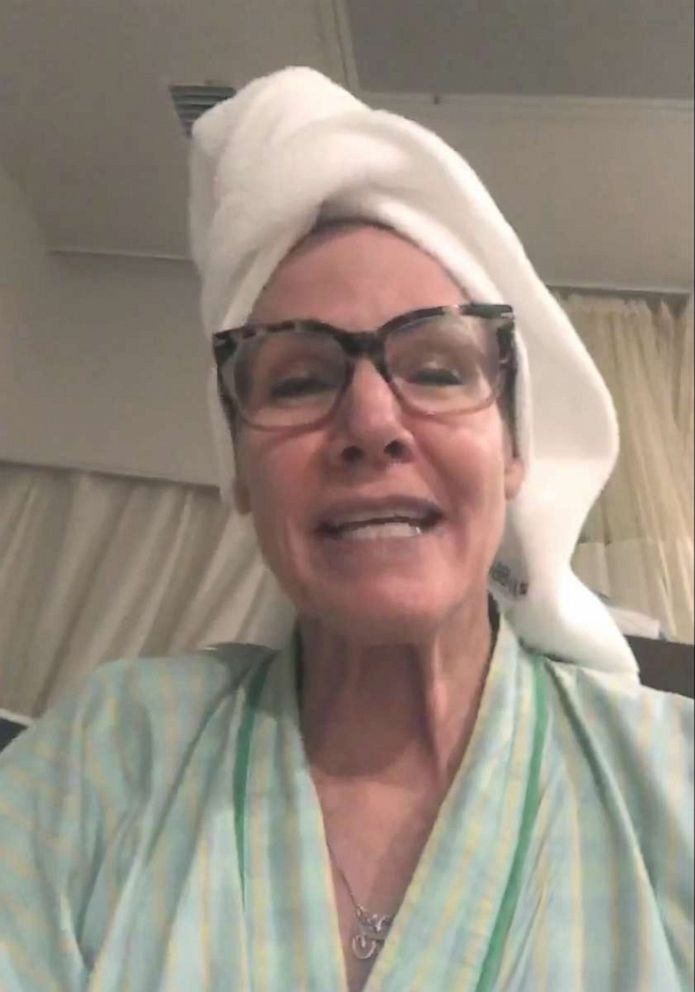 PHOTO: Jerri Larson Jorgensen posted this video to her Facebook on Feb. 29, 2020, while in quarantine for coronavirus. 