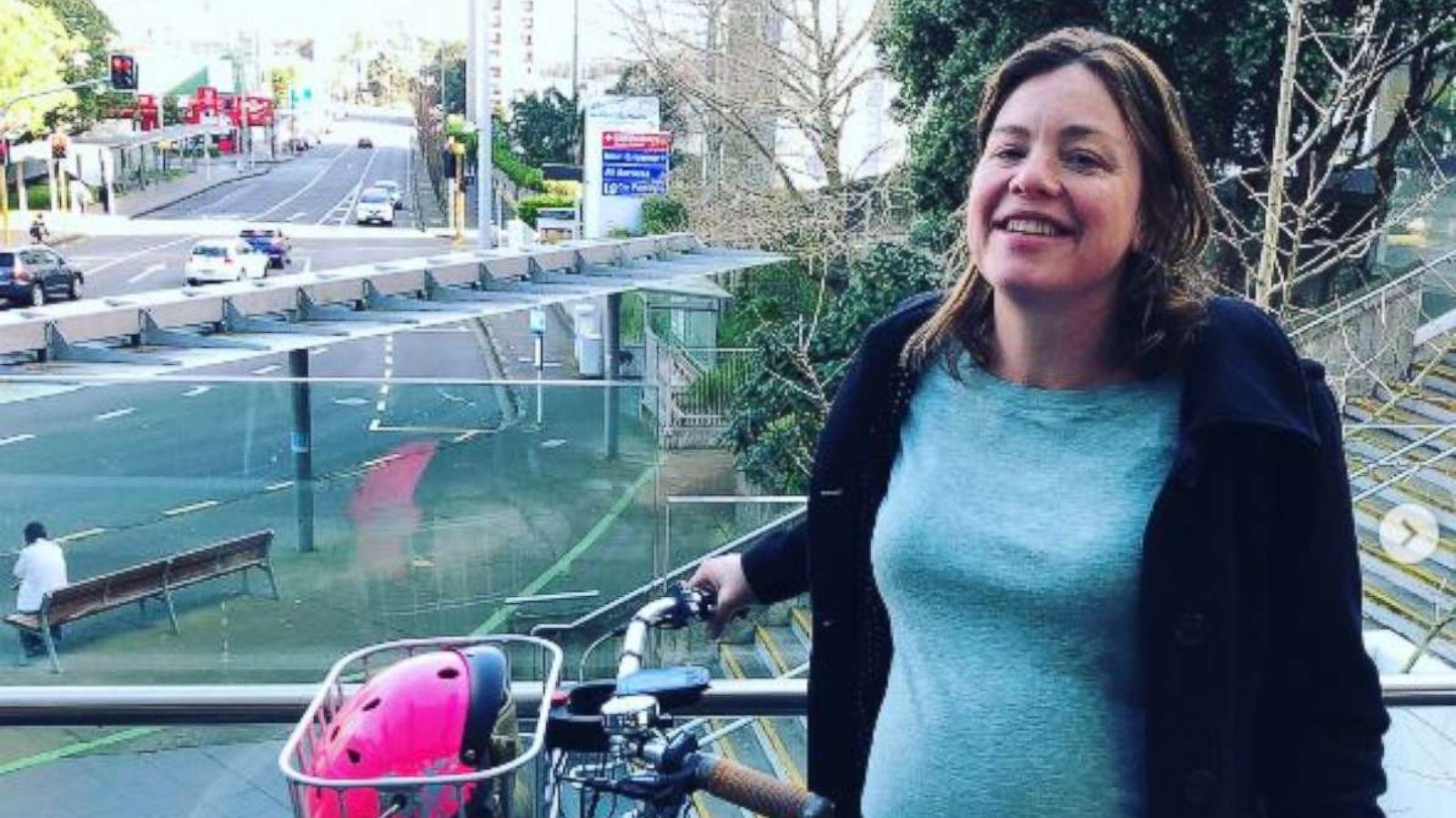 PHOTO: New Zealand's Minister for Women, Julie Anne Genter, is pictured after biking her way to a hospital for the birth of her first child in Auckland, Aug. 19, 2018.