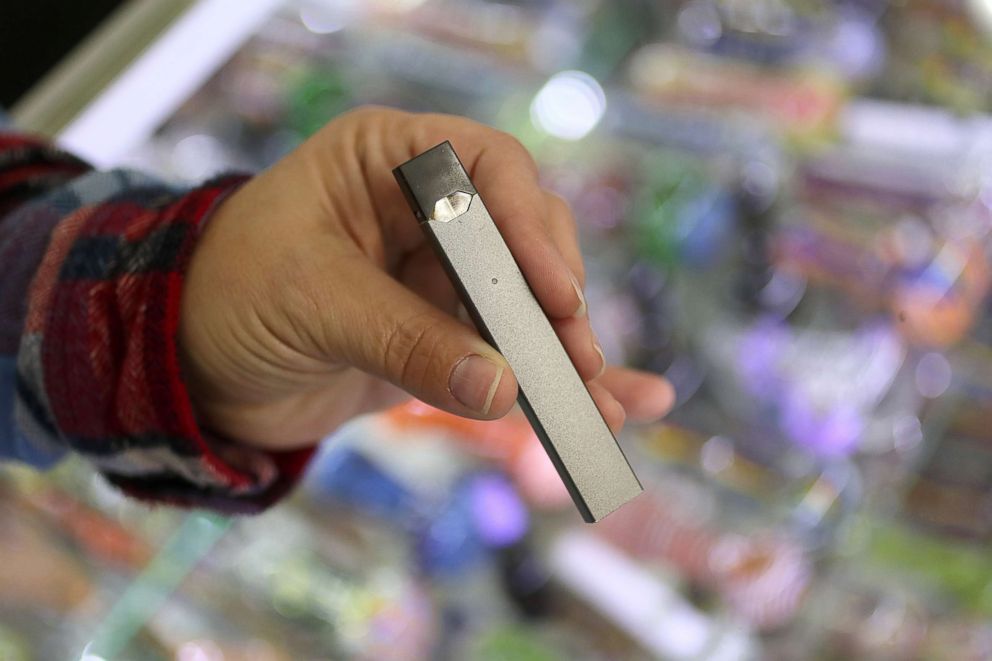 PHOTO: A Juul e-cigarette is pictured for sale in Boston, Nov. 15, 2017.