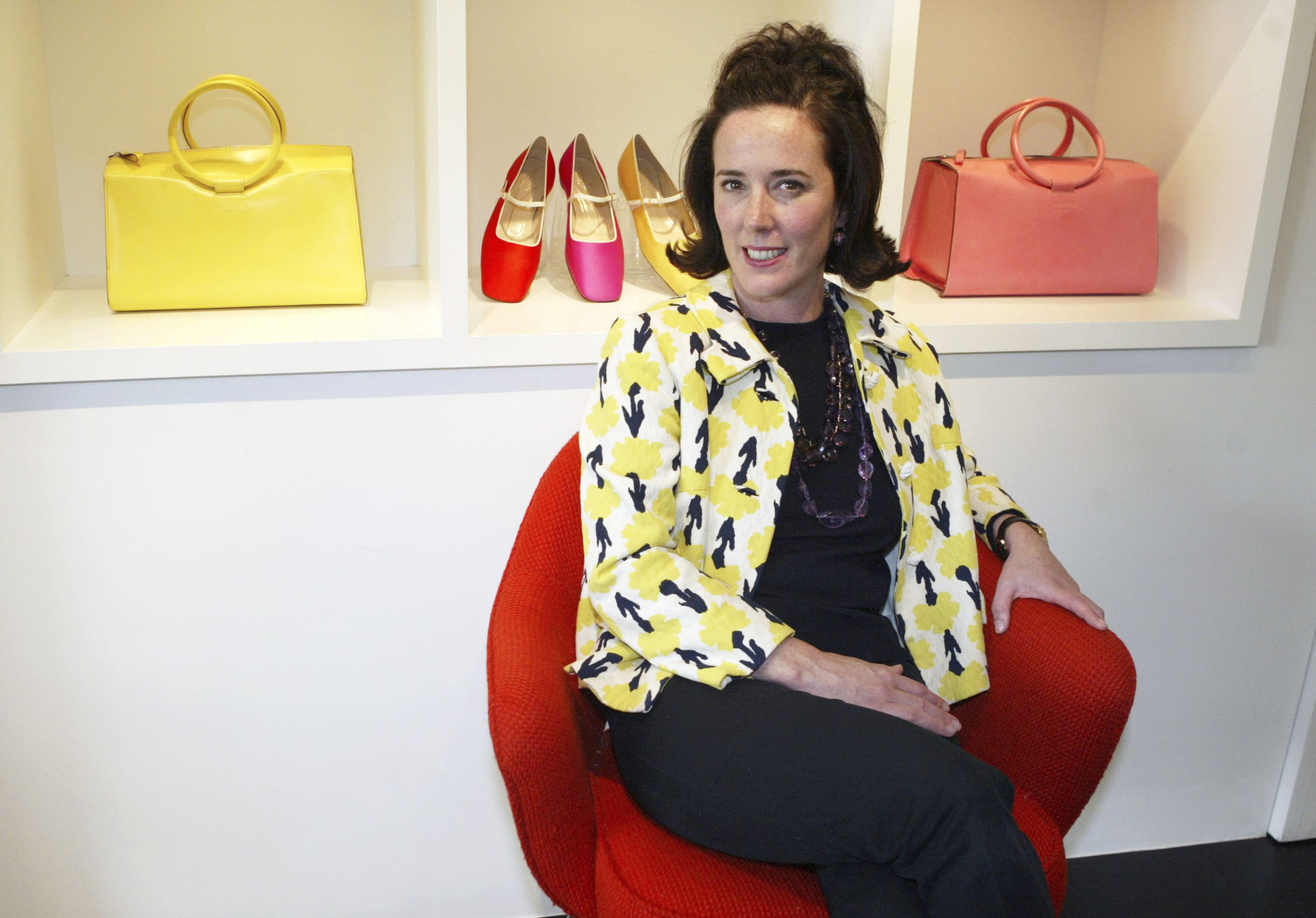 PHOTO: This May 13, 2004 file photo shows designer Kate Spade during an interview in New York.